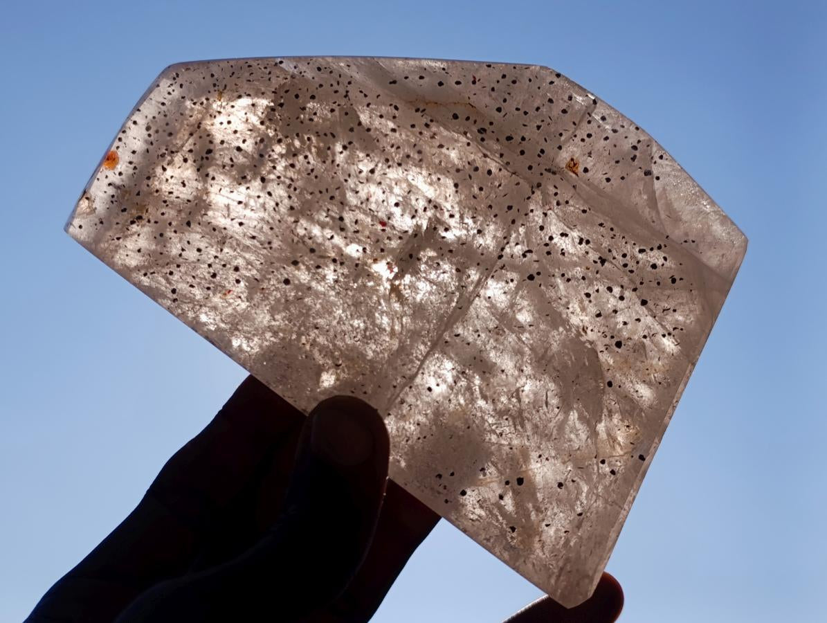 Polished Angolan Smokey Quartz Standing Free Form with Inclusions x 1 From Angola