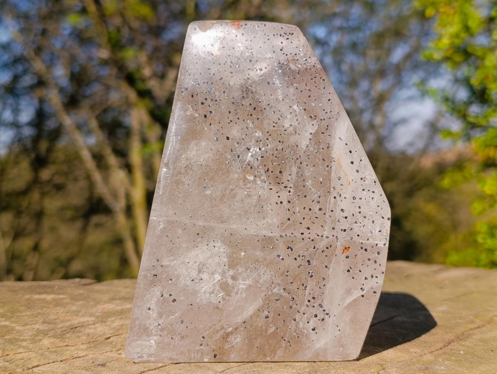 Polished Angolan Smokey Quartz Standing Free Form with Inclusions x 1 From Angola