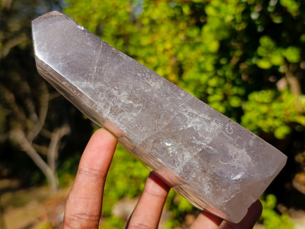Polished Angolan Smokey Quartz Standing Free Form with Inclusions x 1 From Angola