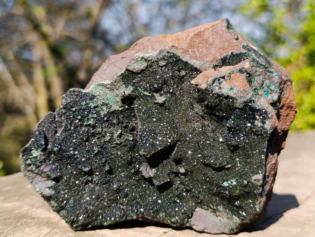 Natural Cabinet Size Libethenite on Dolomite Matrix Specimen x 1 From Kolwezi, Congo