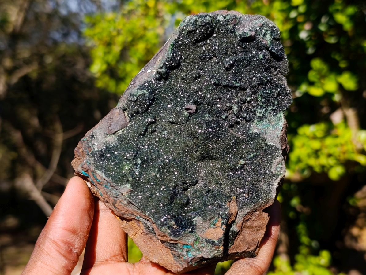 Natural Cabinet Size Libethenite on Dolomite Matrix Specimen x 1 From Kolwezi, Congo