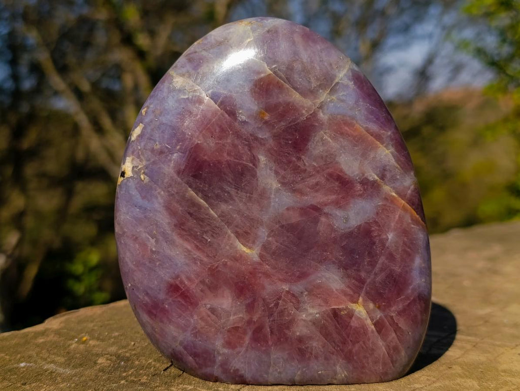 Polished Gemmy Purple "Sugi" Rose Quartz Standing Display Piece x 1 From Ambatondrazaka, Madagascar