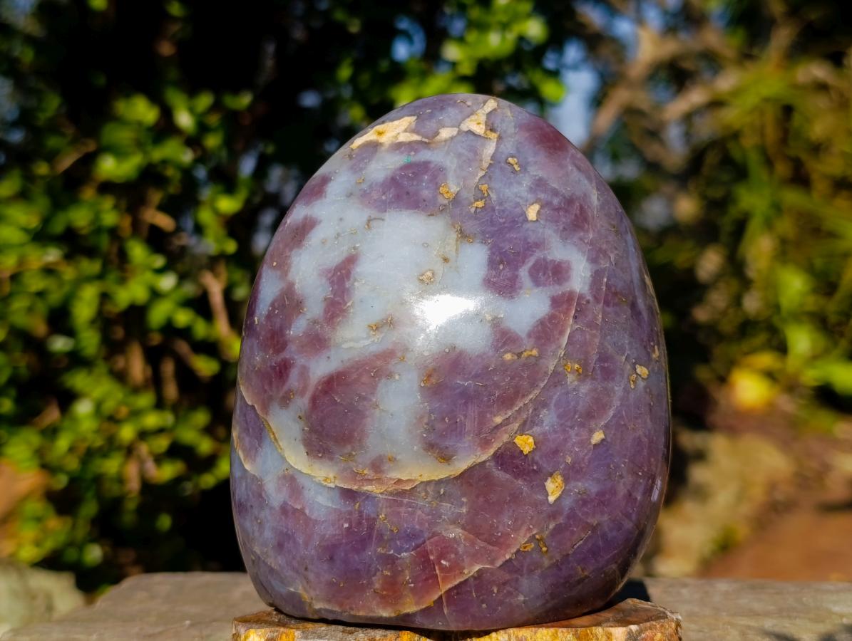 Polished Gemmy Purple "Sugi" Rose Quartz Standing Display Piece x 1 From Ambatondrazaka, Madagascar