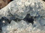Polished and Natural Blue Celestite Geode Specimen x 1 From Sakoany Madagascar