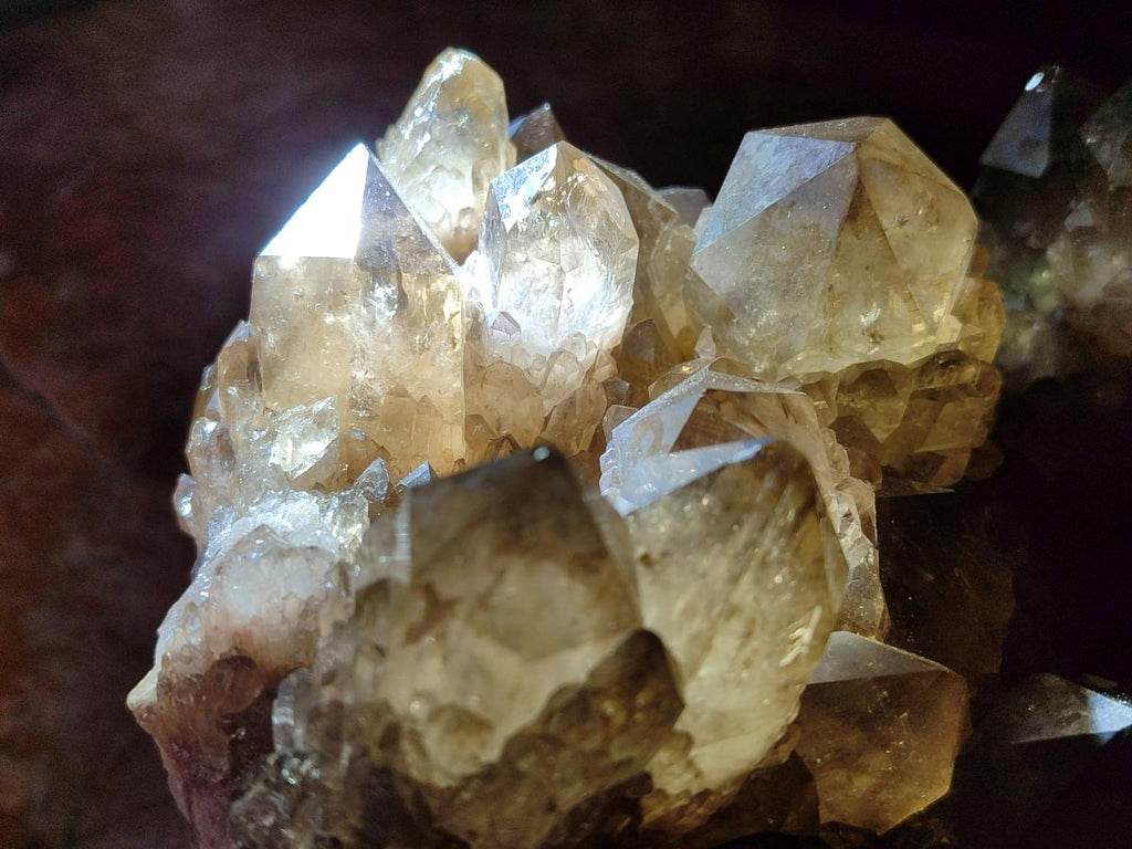 Natural XL Cascading Luena Smokey Citrine White Phantom Quartz Cluster x 1 From Luena, Congo