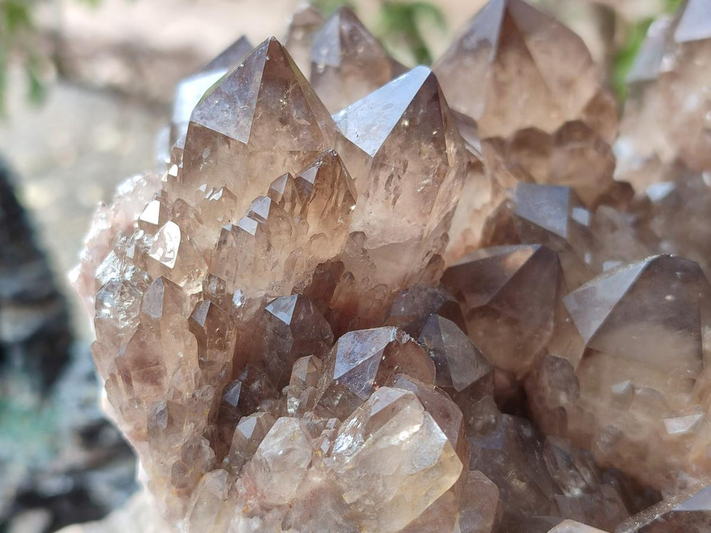 Natural XL Cascading Luena Smokey Citrine White Phantom Quartz Cluster x 1 From Luena, Congo
