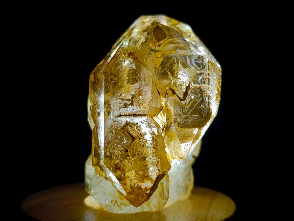 Polished and Natural Multi Layered Window Quartz Crystal x 1 From Akansobe, Madagascar