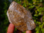 Polished and Natural Multi Layered Window Quartz Crystal x 1 From Akansobe, Madagascar