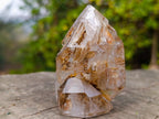 Polished and Natural Multi Layered Window Quartz Crystal x 1 From Akansobe, Madagascar