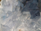 Polished and Natural Blue Celestite Geode Standing Display Piece x 1 From Sakoany Madagascar