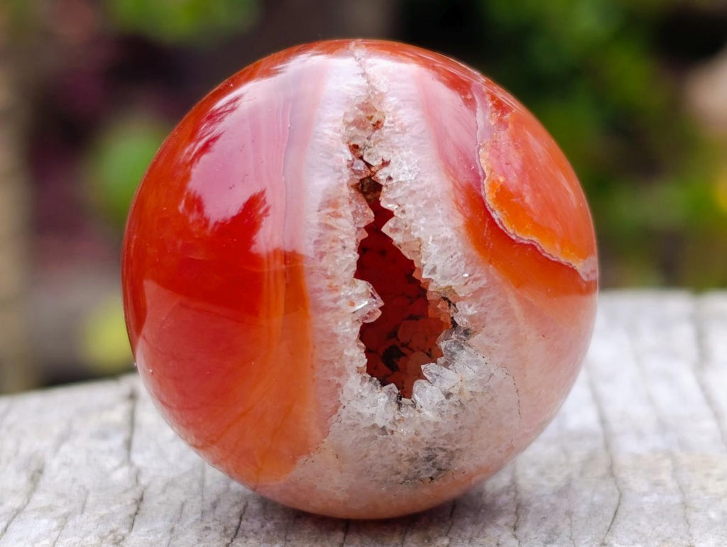 Polished Bowl and Sphere Carnelian Gemstone Set x 1 From Madagascar