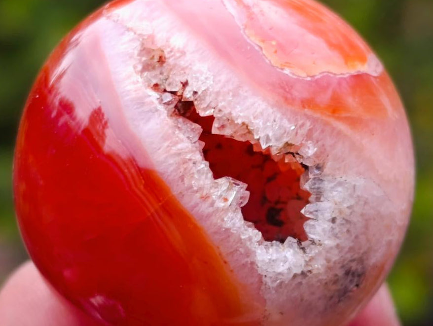 Polished Bowl and Sphere Carnelian Gemstone Set x 1 From Madagascar