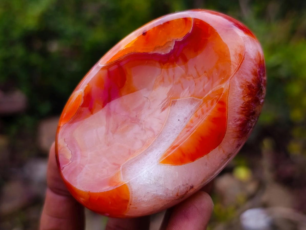 Polished Bowl and Sphere Carnelian Gemstone Set x 1 From Madagascar