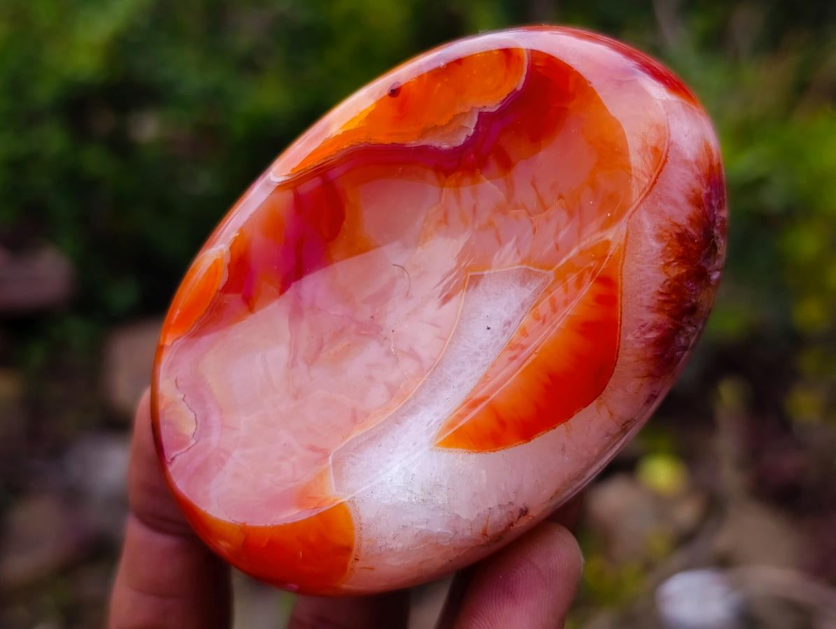 Polished Bowl and Sphere Carnelian Gemstone Set x 1 From Madagascar