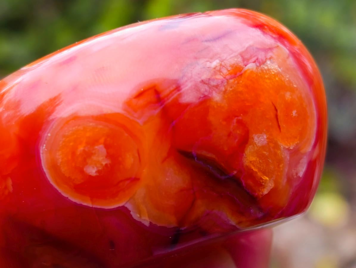 Polished Bowl and Sphere Carnelian Gemstone Set x 1 From Madagascar