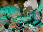 Natural Barite Crystals with Malachite Specimen on a Dolomite Matrix x 1 From Shangulowe Mine, Congo