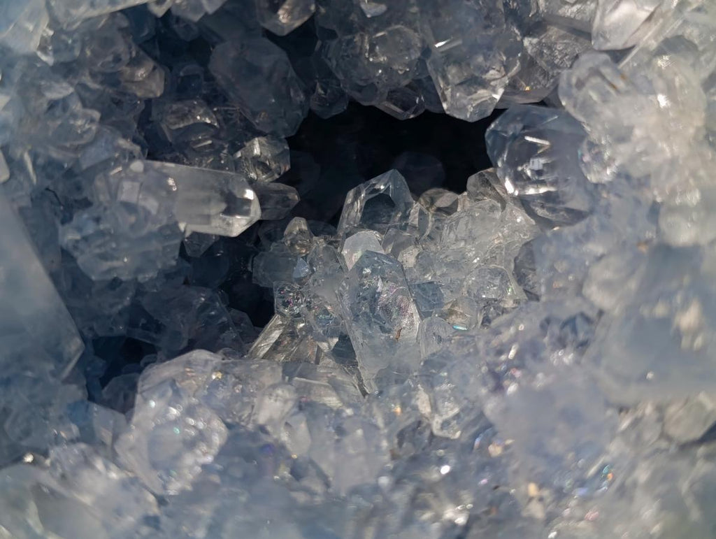 Polished and Natural Large Blue Celestite Heart x 1 From Sakoany Madagascar