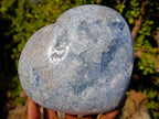 Polished and Natural Large Blue Celestite Heart x 1 From Sakoany Madagascar