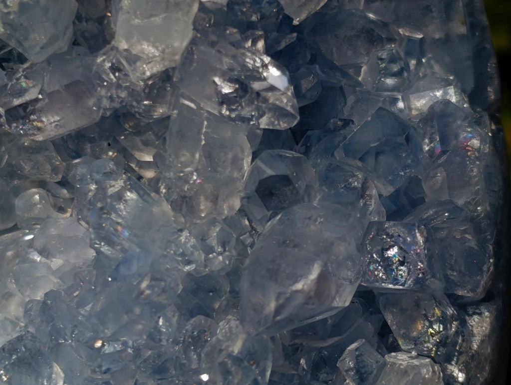 Polished and Natural Large Blue Celestite Heart x 1 From Sakoany Madagascar