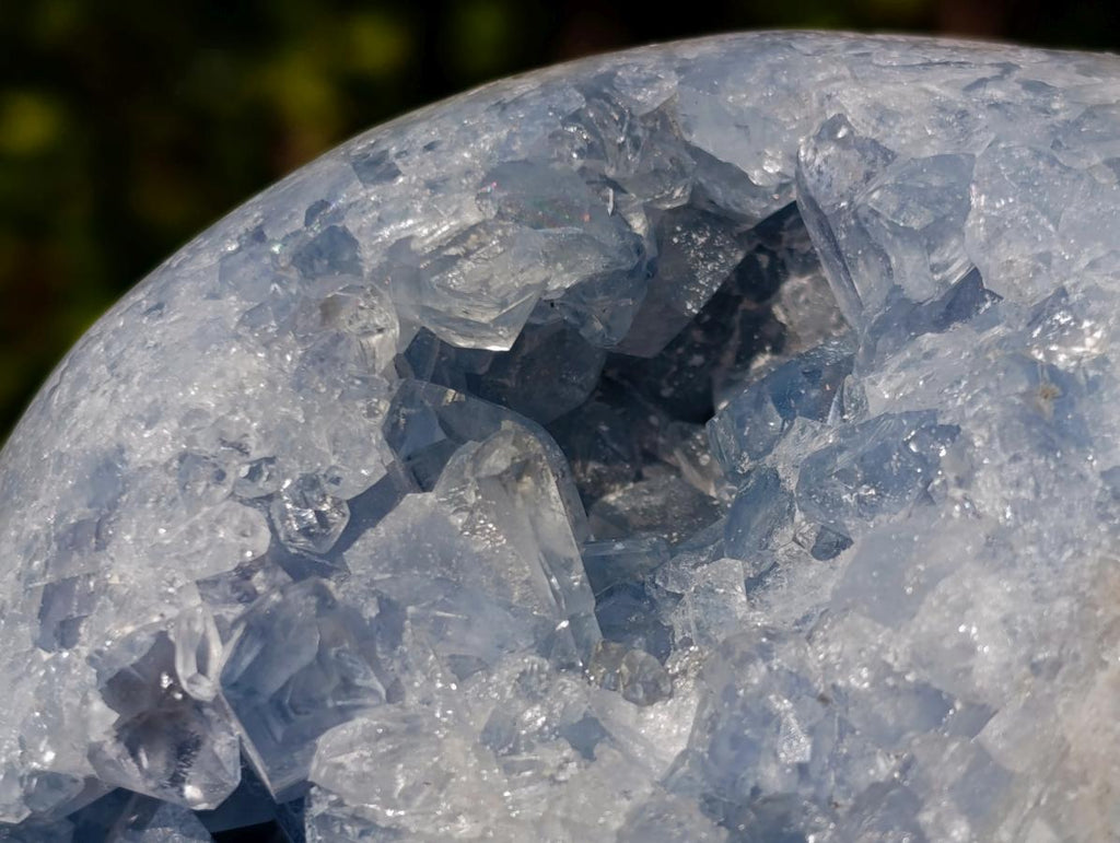 Polished and Natural Large Blue Celestite Heart x 1 From Sakoany Madagascar