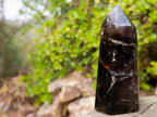 Polished Dark Morion Smokey Amethyst Display Crystal x 1 From Madagascar