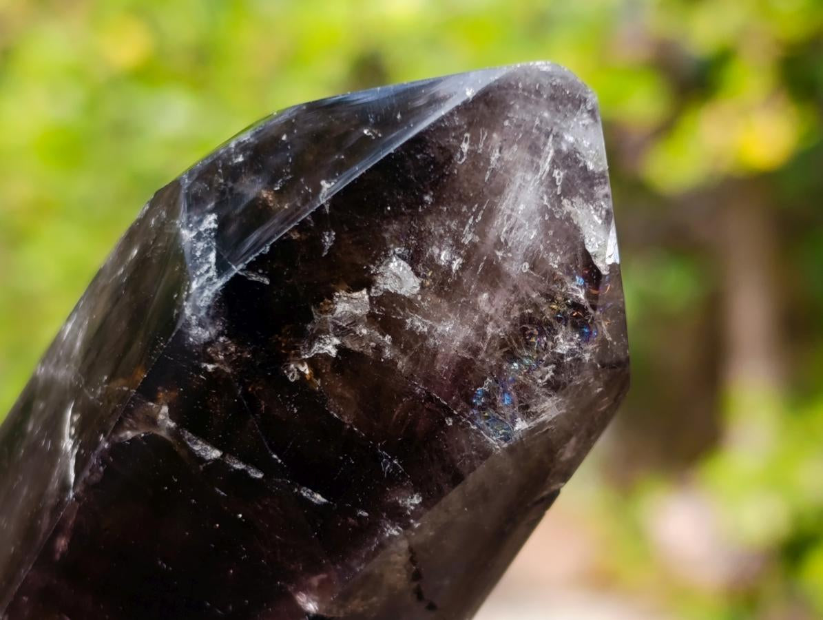 Polished Dark Morion Smokey Amethyst Display Crystal x 1 From Madagascar