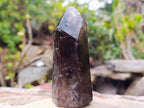 Polished Dark Morion Smokey Amethyst Display Crystal x 1 From Madagascar