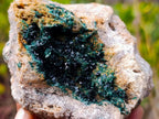 Natural Shiny Dark Green Crystalline Malachite Specimen x 1 From Kolwezi, Congo
