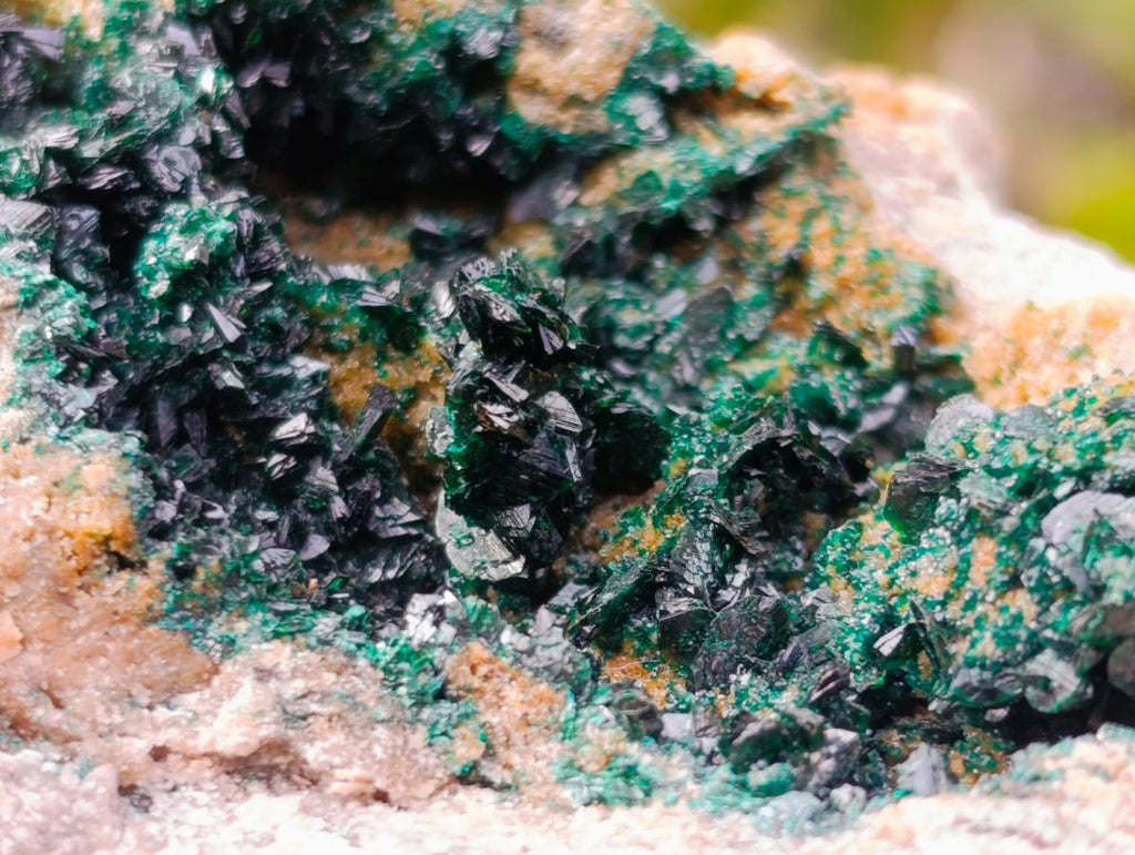 Natural Shiny Dark Green Crystalline Malachite Specimen x 1 From Kolwezi, Congo