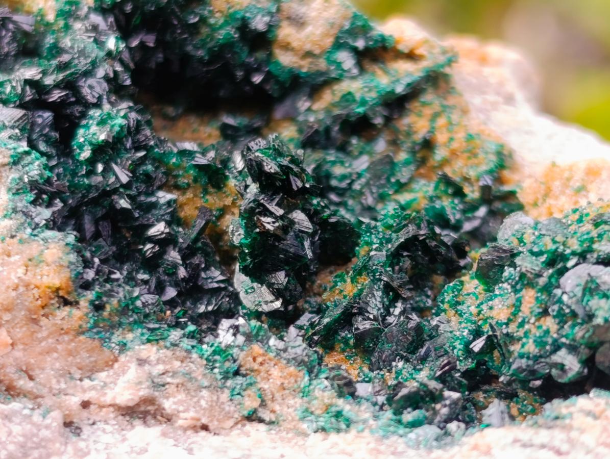 Natural Shiny Dark Green Crystalline Malachite Specimen x 1 From Kolwezi, Congo
