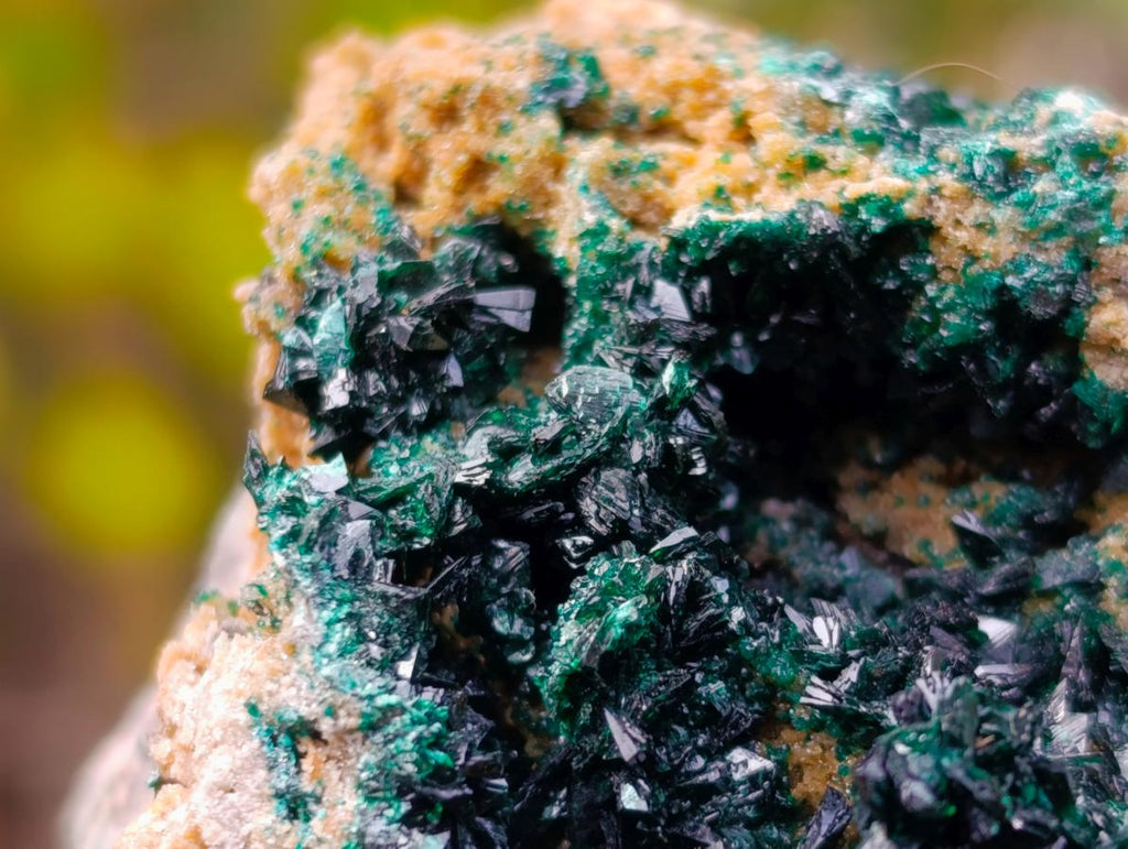 Natural Shiny Dark Green Crystalline Malachite Specimen x 1 From Kolwezi, Congo