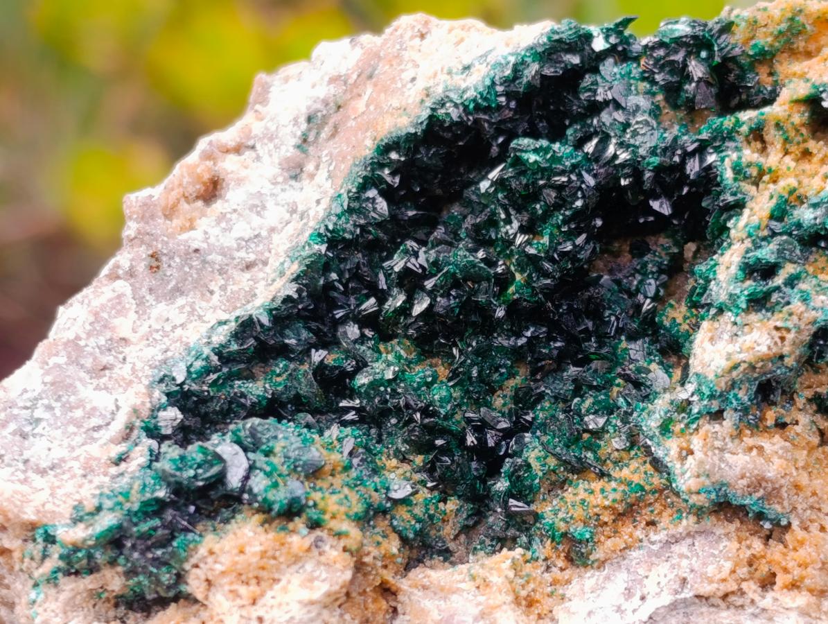Natural Shiny Dark Green Crystalline Malachite Specimen x 1 From Kolwezi, Congo