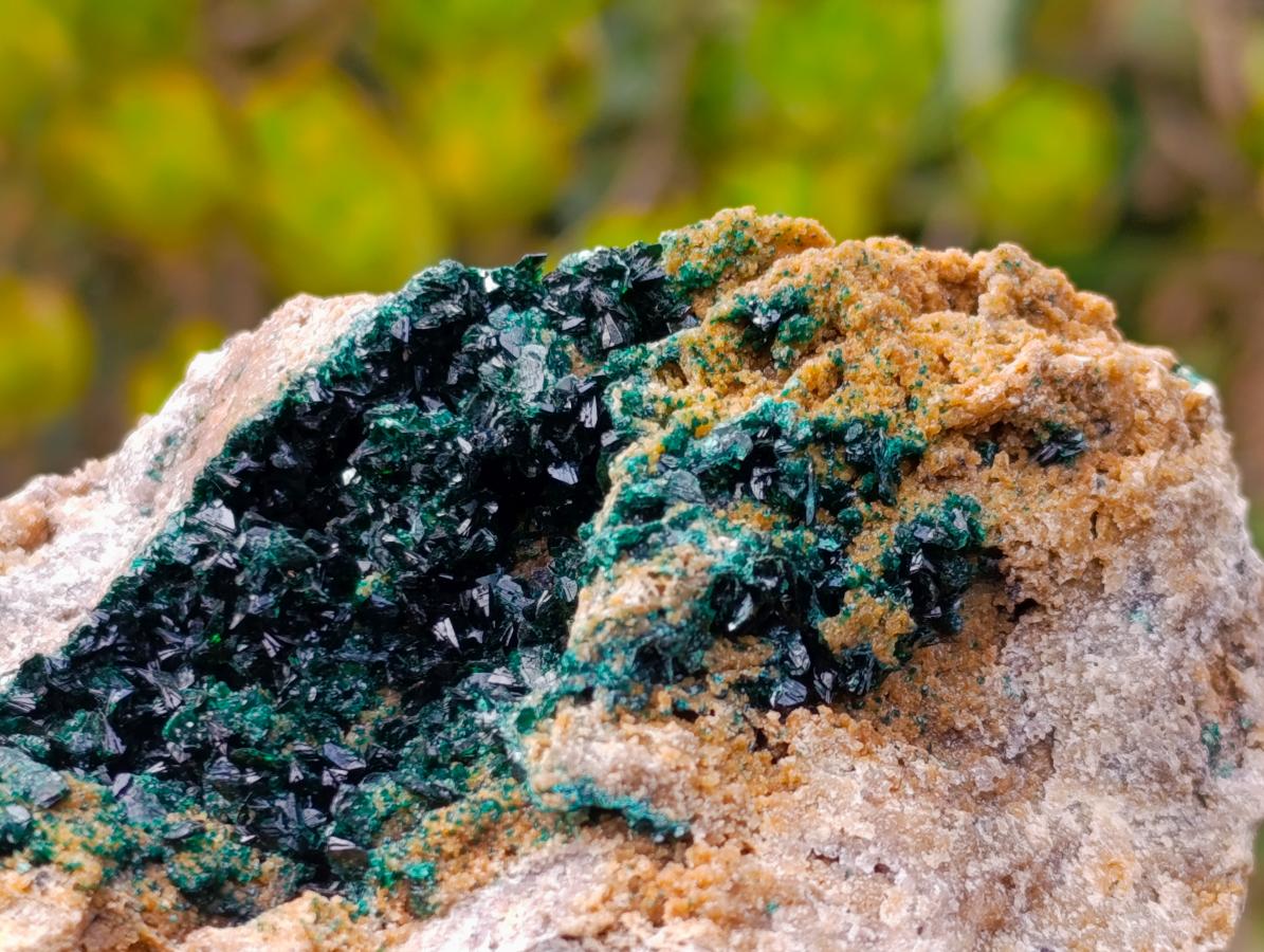 Natural Shiny Dark Green Crystalline Malachite Specimen x 1 From Kolwezi, Congo