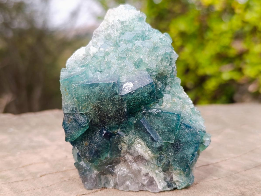 Natural Cubic Green Fluorite Specimen x 1 From Mandrosonoro, Madagascar