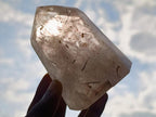 Polished "Harlequin Quartz" Crystal with Lepidolite and Tourmaline Needles x 1 From Madagascar