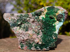 Natural Drusy Dolomite with Malachite and Chrysocolla on Cobalt Matrix x 1 From Kakanda, Congo