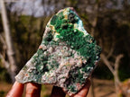 Natural Drusy Dolomite with Malachite and Chrysocolla on Cobalt Matrix x 1 From Kakanda, Congo