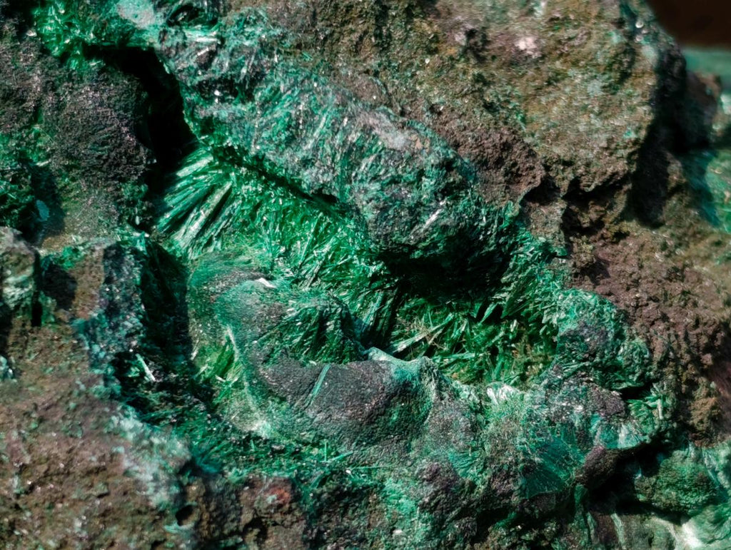Natural Large Silky Malachite Specimen x 1 From Kasompe, Congo