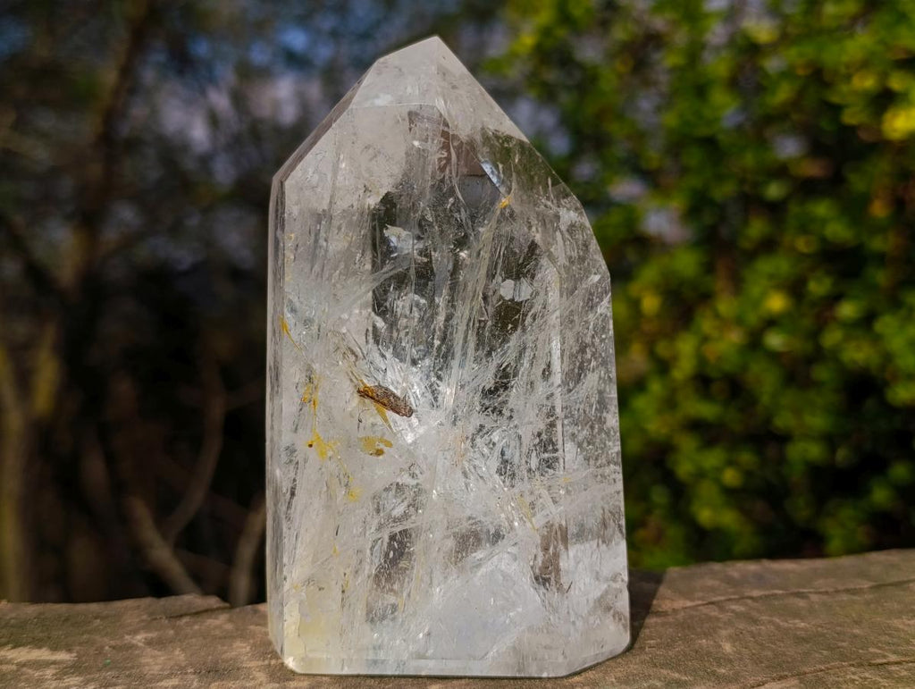 Polished Clear Quartz Display Crystal x 1 From Madagascar