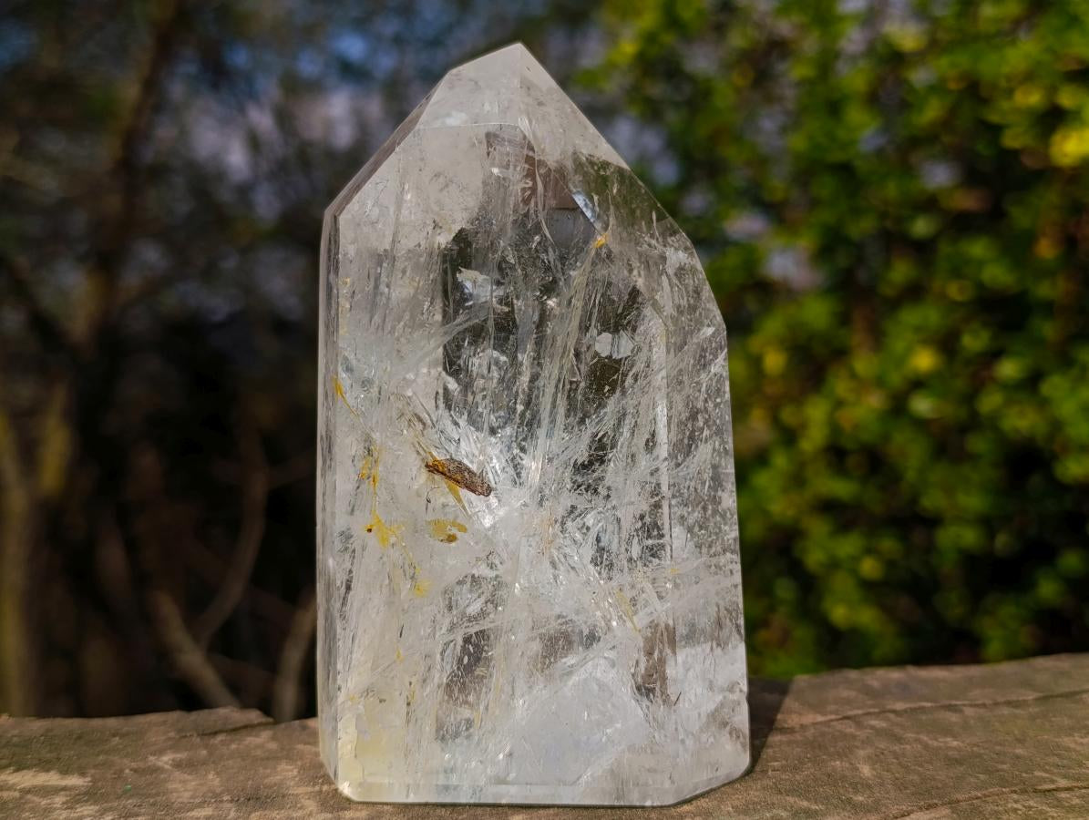 Polished Clear Quartz Display Crystal x 1 From Madagascar