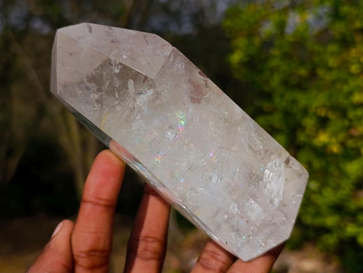 Polished Clear Quartz Display Crystal x 1 From Madagascar