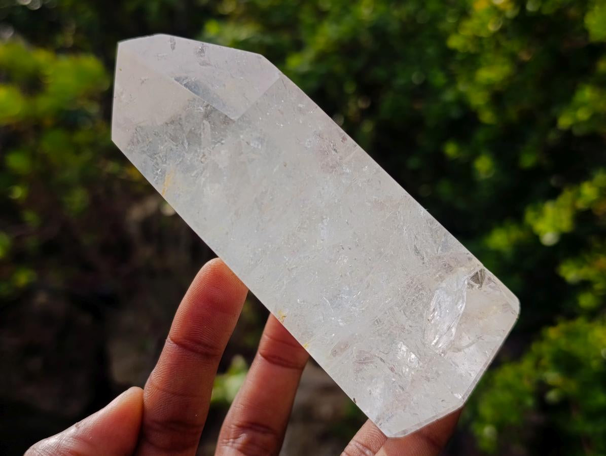 Polished Clear Quartz Display Crystal x 1 From Madagascar