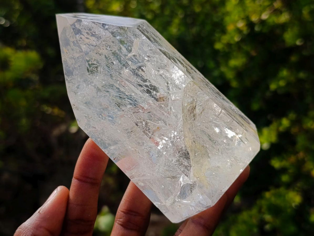 Polished Clear Quartz Display Crystal x 1 From Madagascar