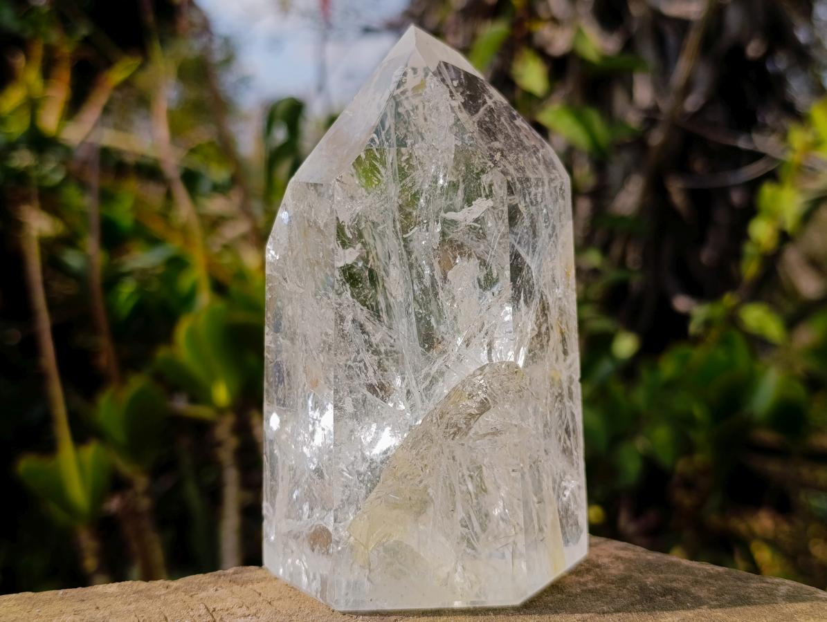 Polished Clear Quartz Display Crystal x 1 From Madagascar