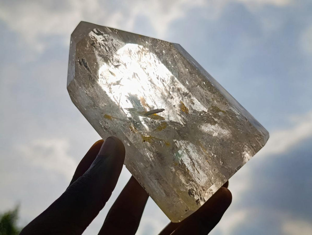 Polished Clear Quartz Display Crystal x 1 From Madagascar