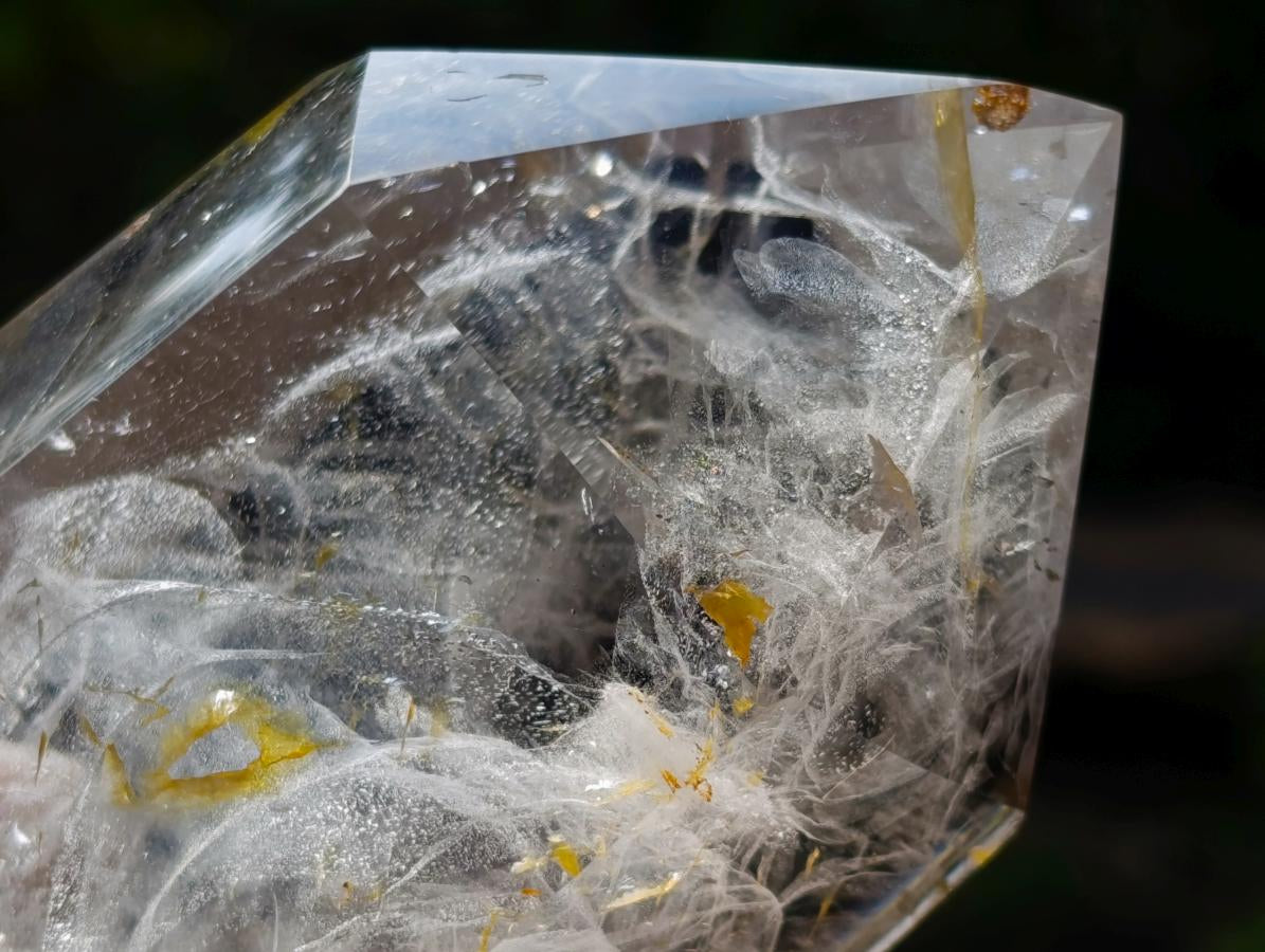 Polished Clear Quartz Crystal with Smokey Phantom x 1 From Akansobe, Madagascar