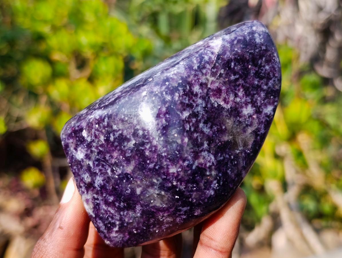 Polished Deep Purple Lepidolite Standing Display Piece x 1 From Madagascar