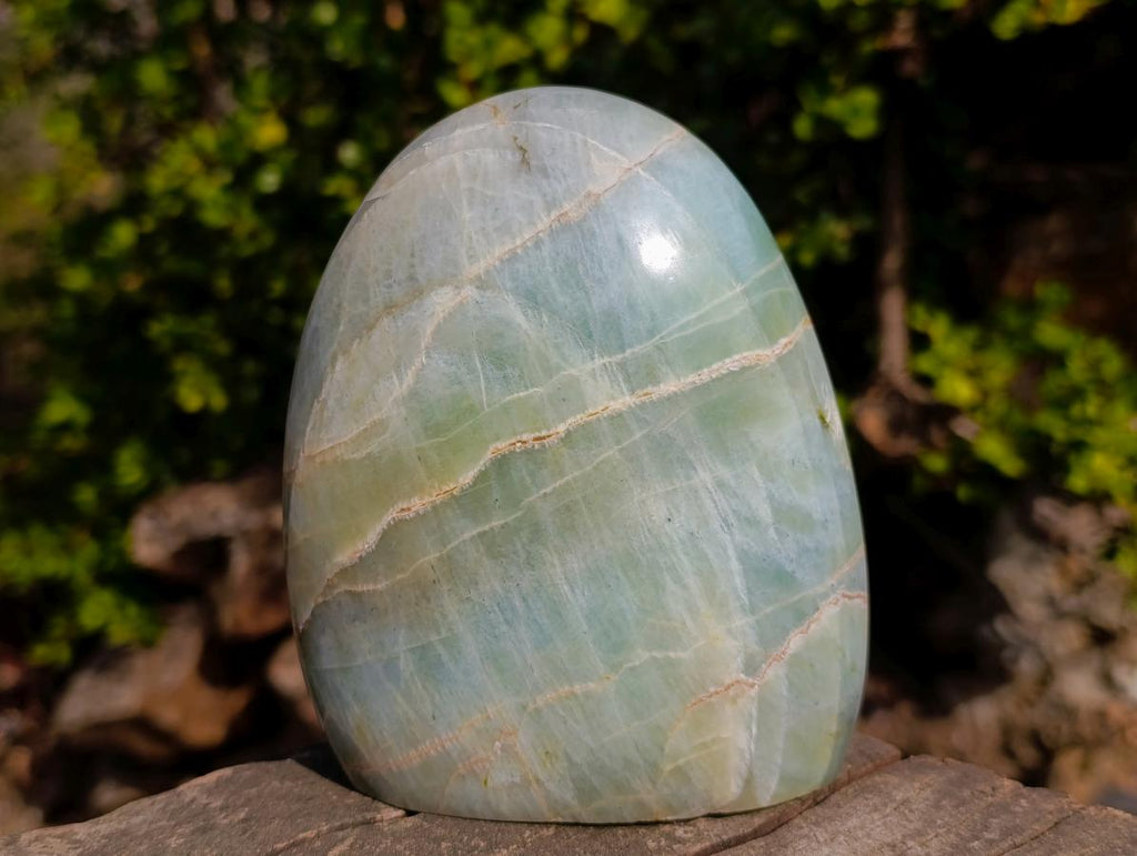 Polished Garnierite Nickel Moonstone Standing Display Piece x 1 From Madagascar