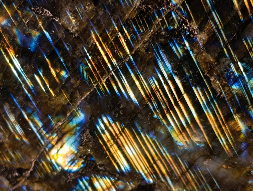 Polished Blue Flash Labradorite Standing Display Piece x 1 From Tulear, Madagascar