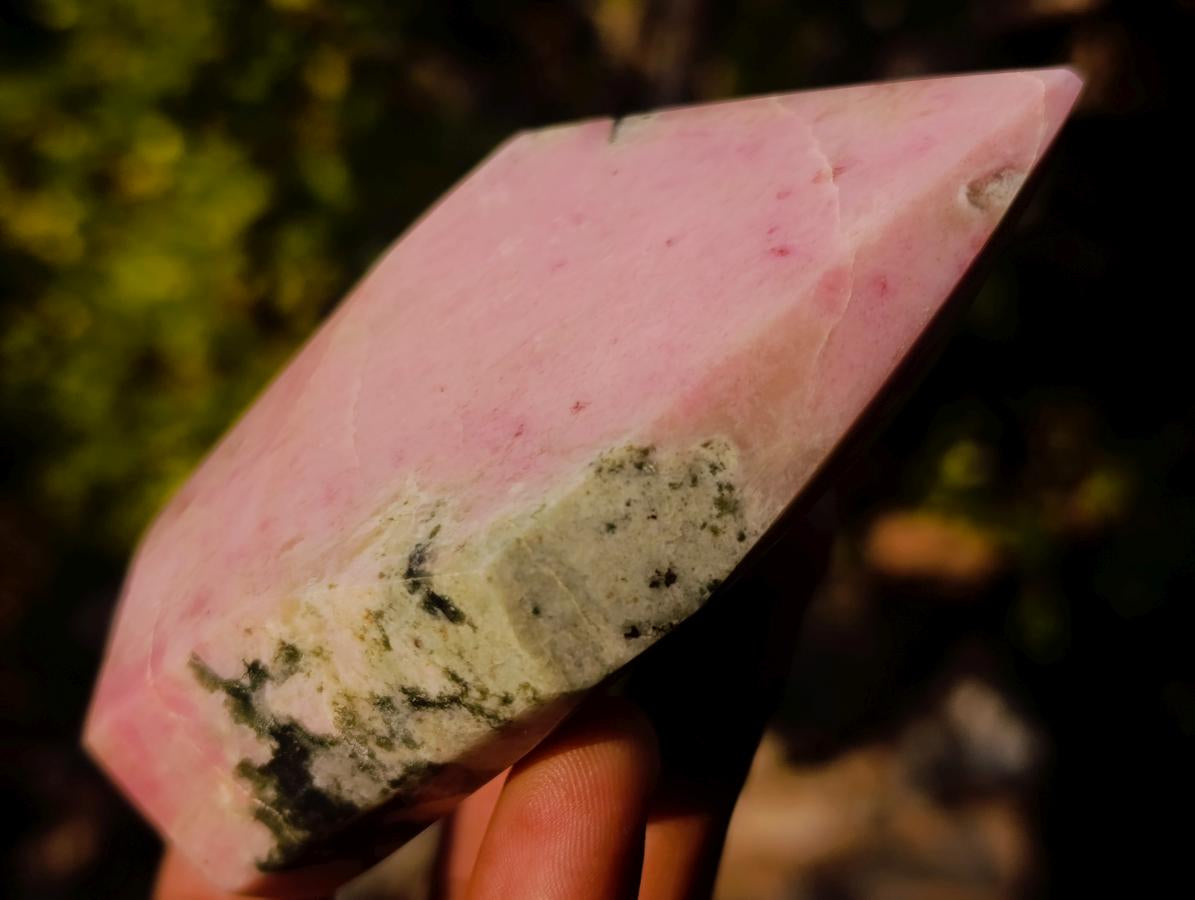 Polished Rare Thulite Display Crystal x 1 From Mozambique